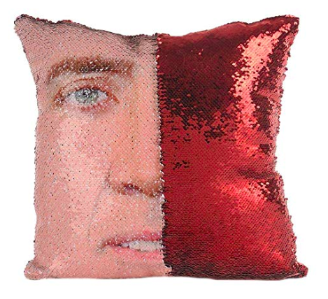 Nic cage sequin pillow clearance
