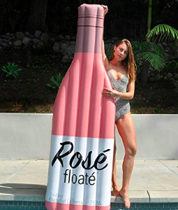 The Rosé wine bottle pool float.