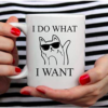 badass cat mug