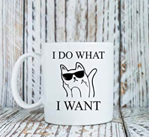 badass cat mug