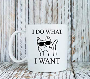 badass cat mug