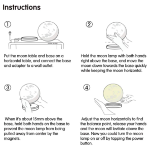 the lunar moon lamp instructions