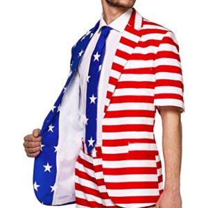 American flag casual summer suit