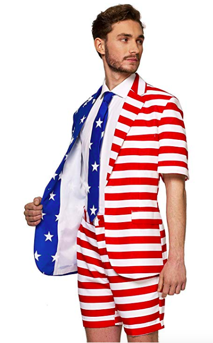 American Flag Casual Summer Suit - Useless Things to Buy!