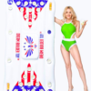 American flag beer pong float