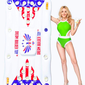 American flag beer pong float