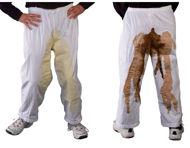 White Pee and Poop Stained Pants - Useless Things to Buy!