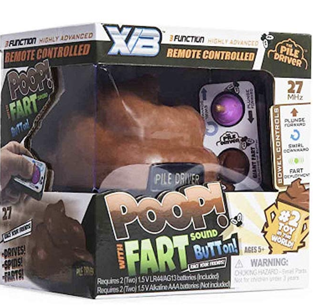The Pile Driver Poop Remote Control Toy With FART SOUND Button 