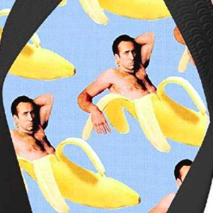 actor nicolas cage banana flip flops