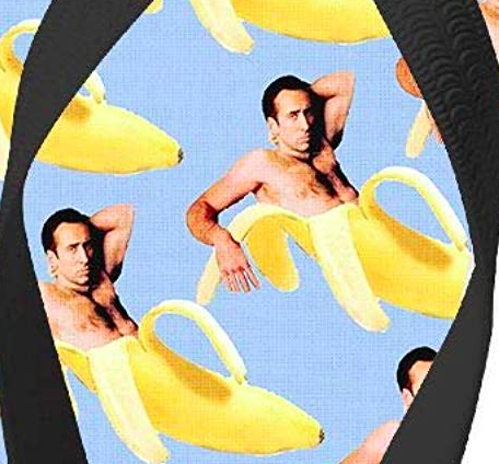 actor nicolas cage banana flip flops
