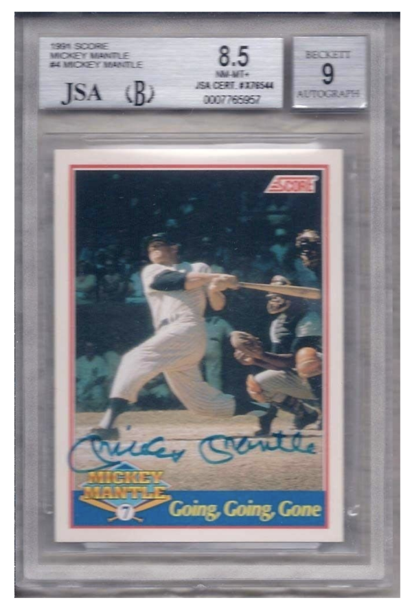 Mickey Mantle Autographed Set