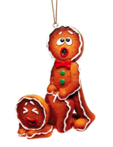 Gingerbread Couple have sex - funny Christmas tree ornaments