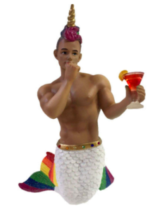 Gay Merman Ornament - funny Christmas tree ornaments