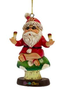 Zen Stoner Santa - funny Christmas tree ornaments