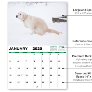 pooping dogs calender 2020