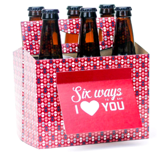 Valentine's Day beer basket