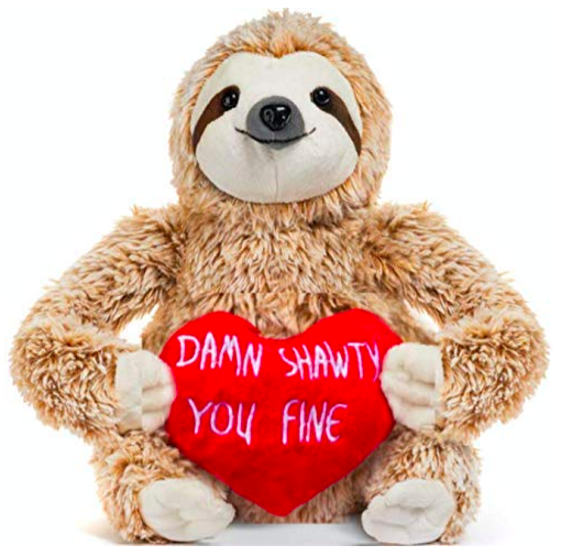 Valentine's Day Stuffed Sloth