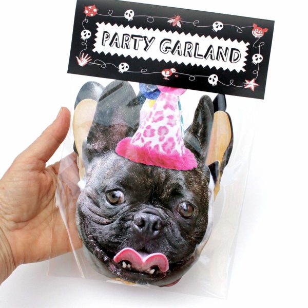 french bulldog birthday hat garland