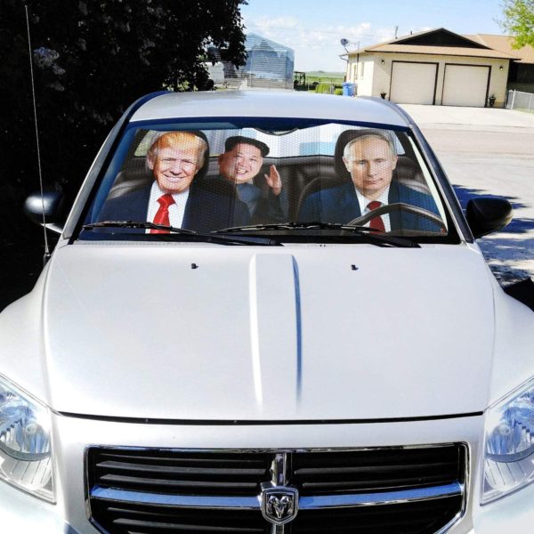 trump putin 2020 car shade