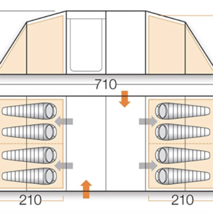 Giant family tent top