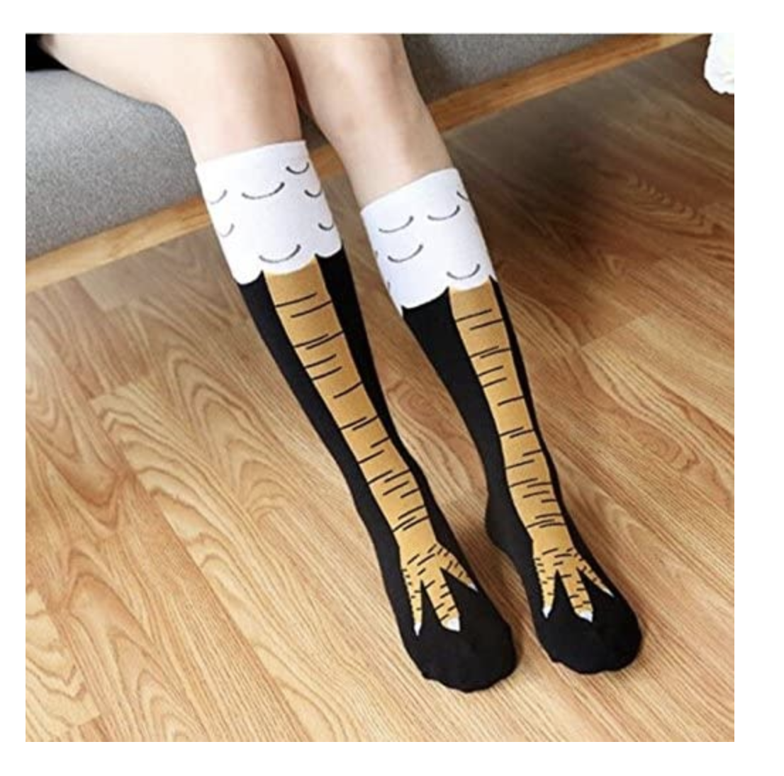 Novelty Funny Crazy Chicken Feet Socks Knee-High Turkey Socks Funny Gifts