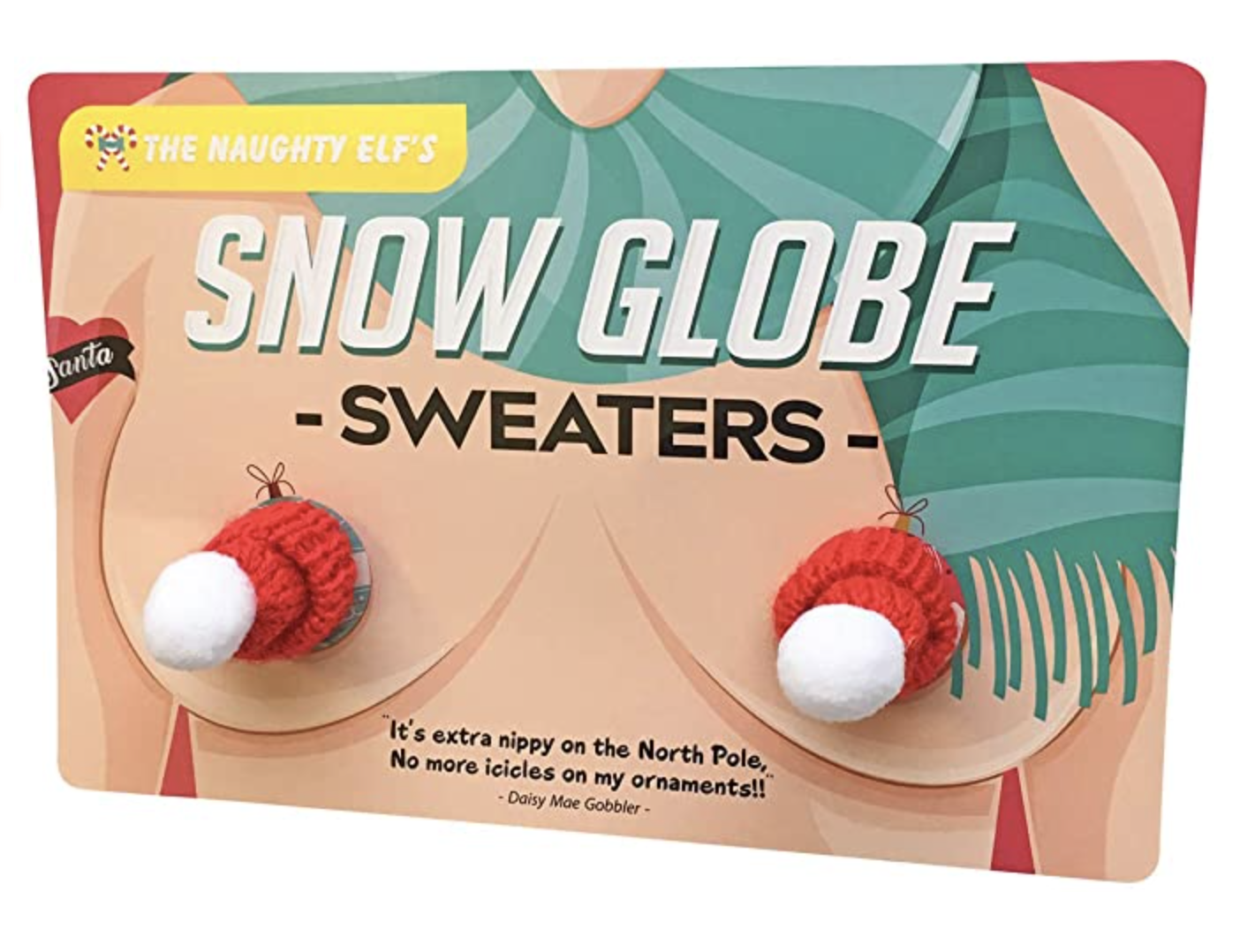 Snow globe nipple sweaters - Useless Things to Buy!