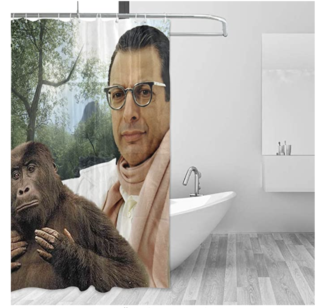 Jeff Goldblum Shower Curtain Useless Things to Buy!